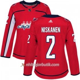 Dame Ishockey Washington Capitals Tröja Matt Niskanen 2 Adidas 2017-2018 Röd Authentic